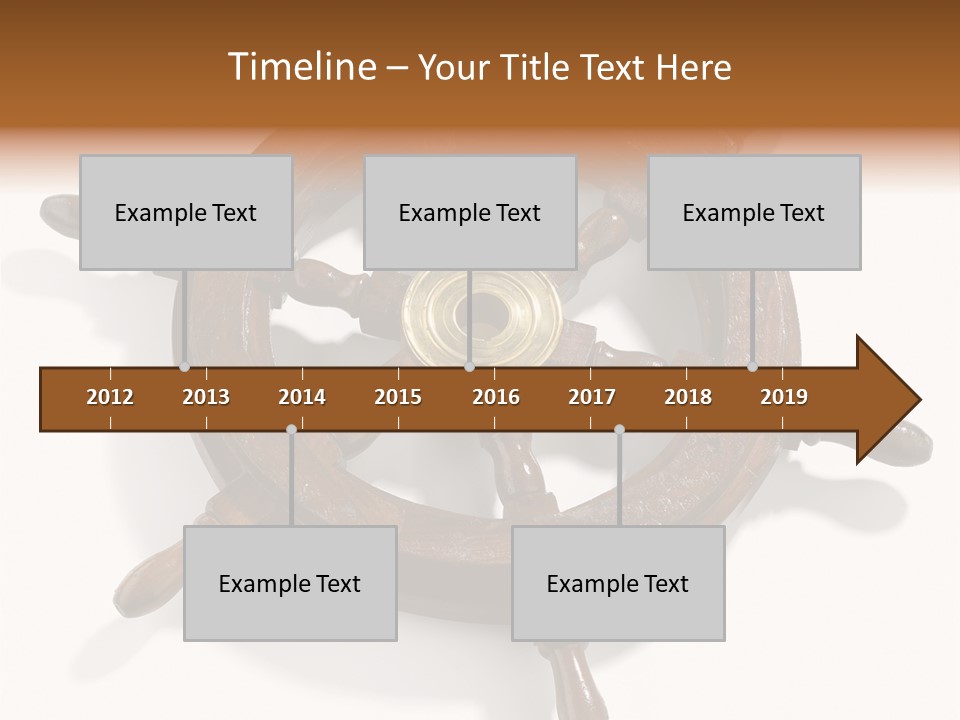 Wooden Steering Marine PowerPoint Template