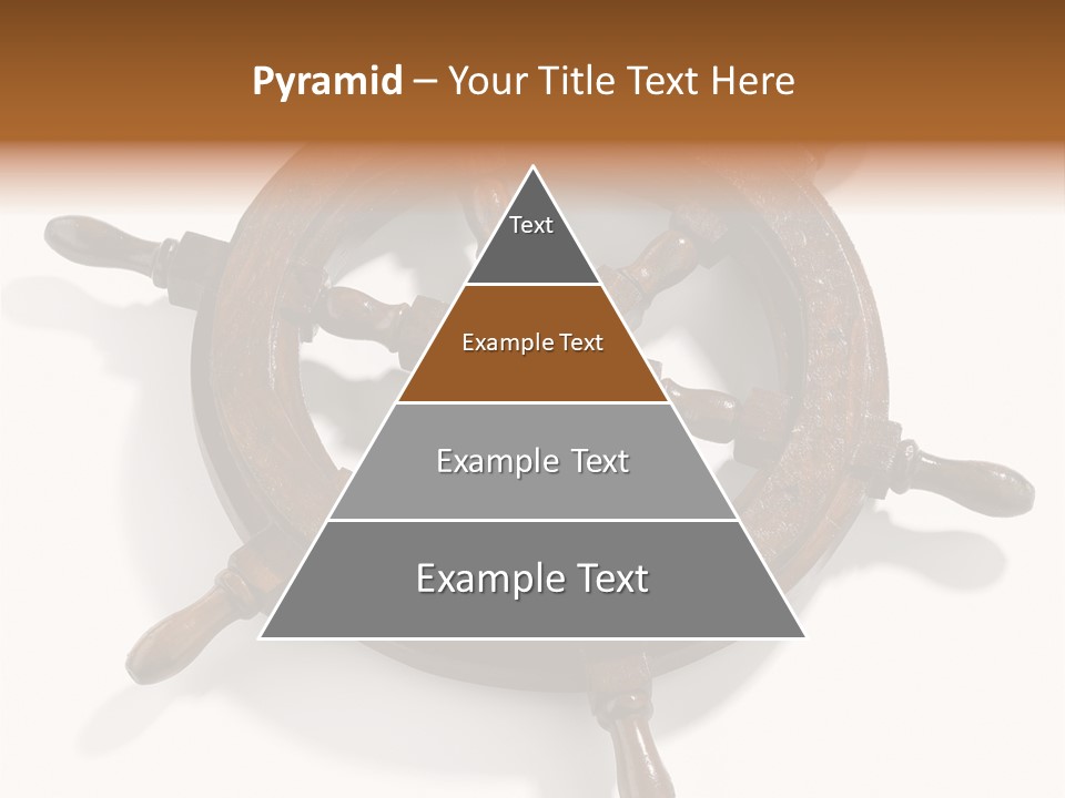 Wooden Steering Marine PowerPoint Template