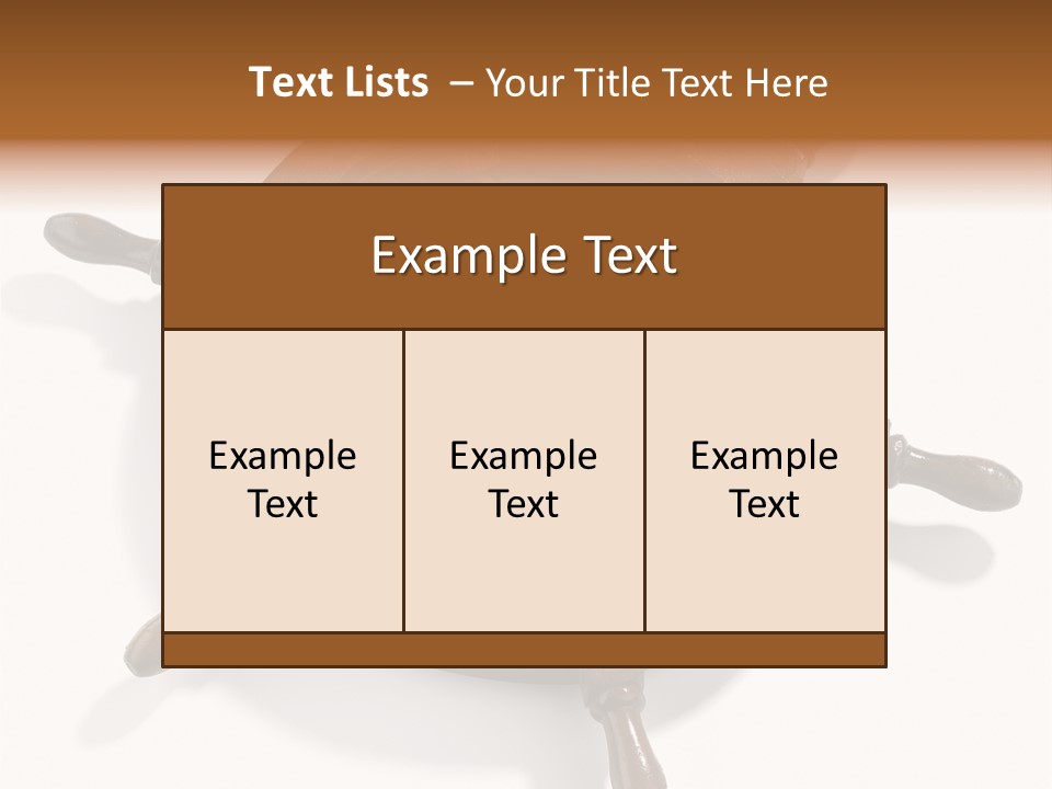 Wooden Steering Marine PowerPoint Template