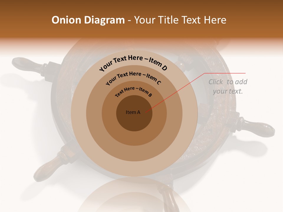 Wooden Steering Marine PowerPoint Template
