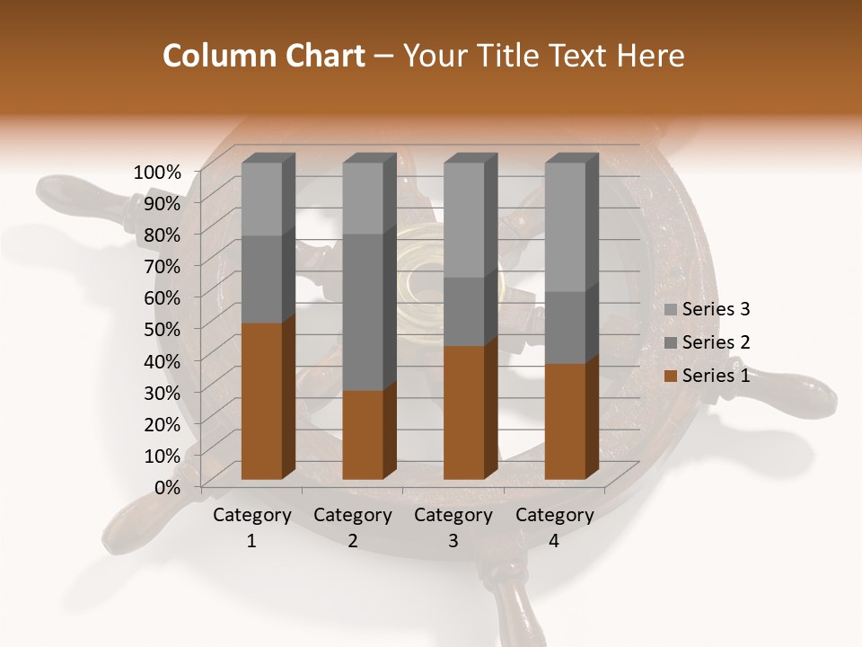 Wooden Steering Marine PowerPoint Template