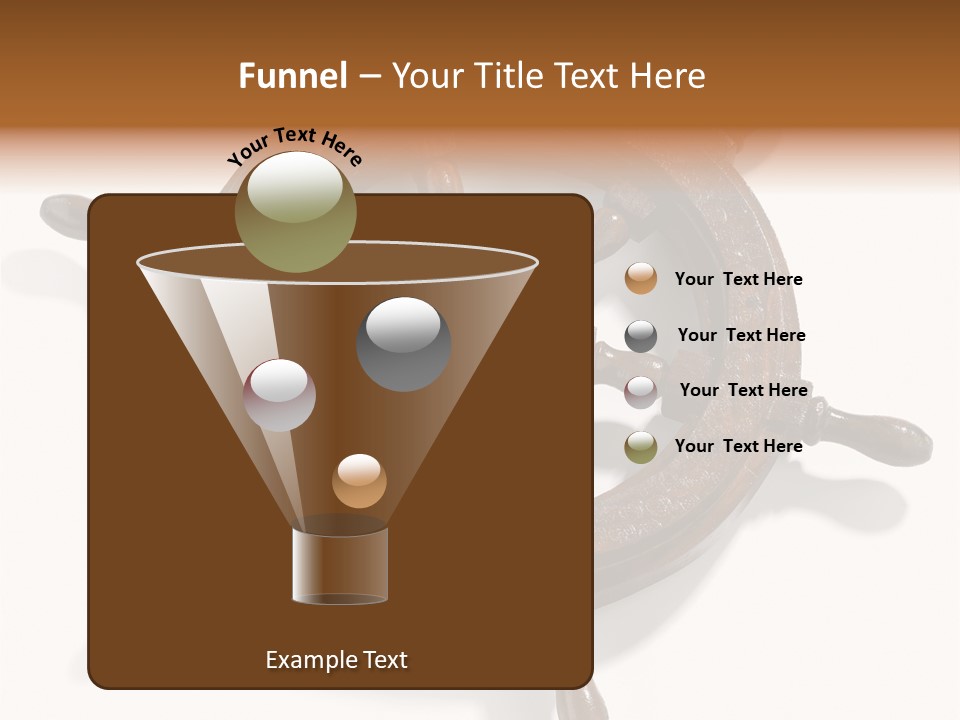 Wooden Steering Marine PowerPoint Template