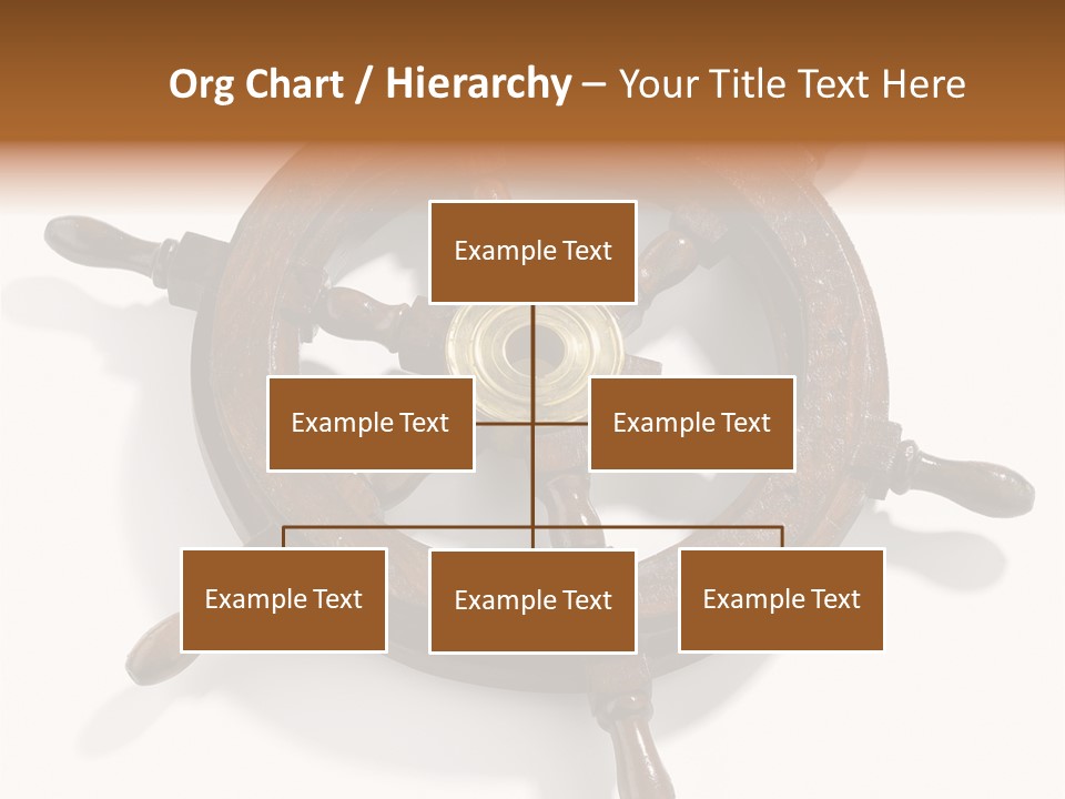 Wooden Steering Marine PowerPoint Template