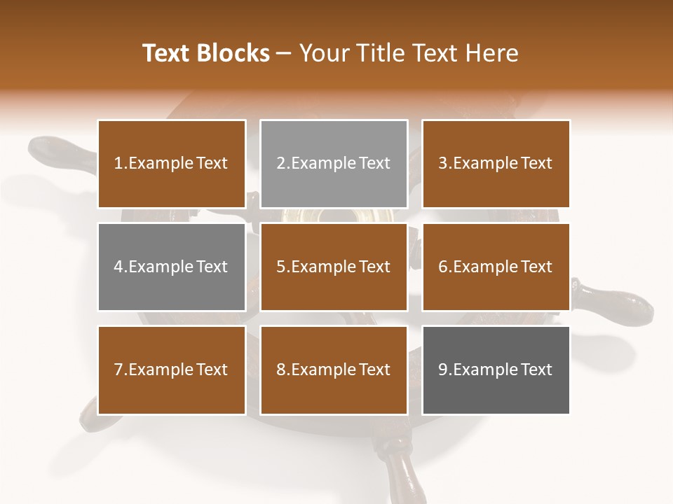 Wooden Steering Marine PowerPoint Template