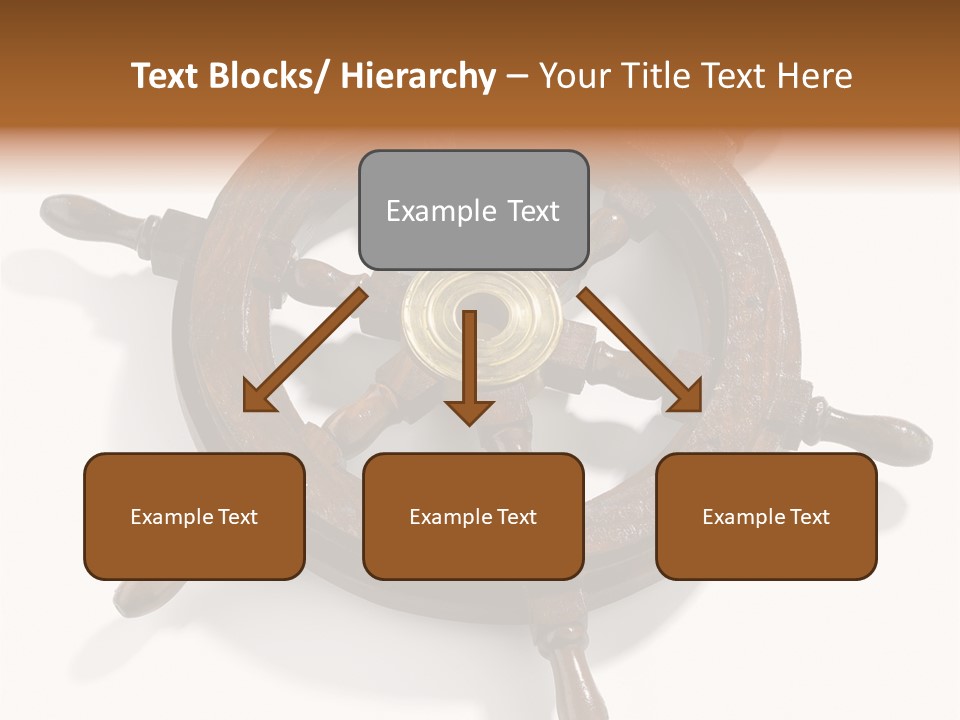 Wooden Steering Marine PowerPoint Template