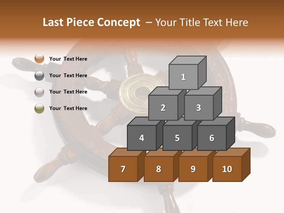 Wooden Steering Marine PowerPoint Template