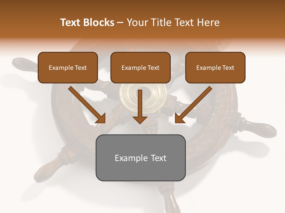 Wooden Steering Marine PowerPoint Template