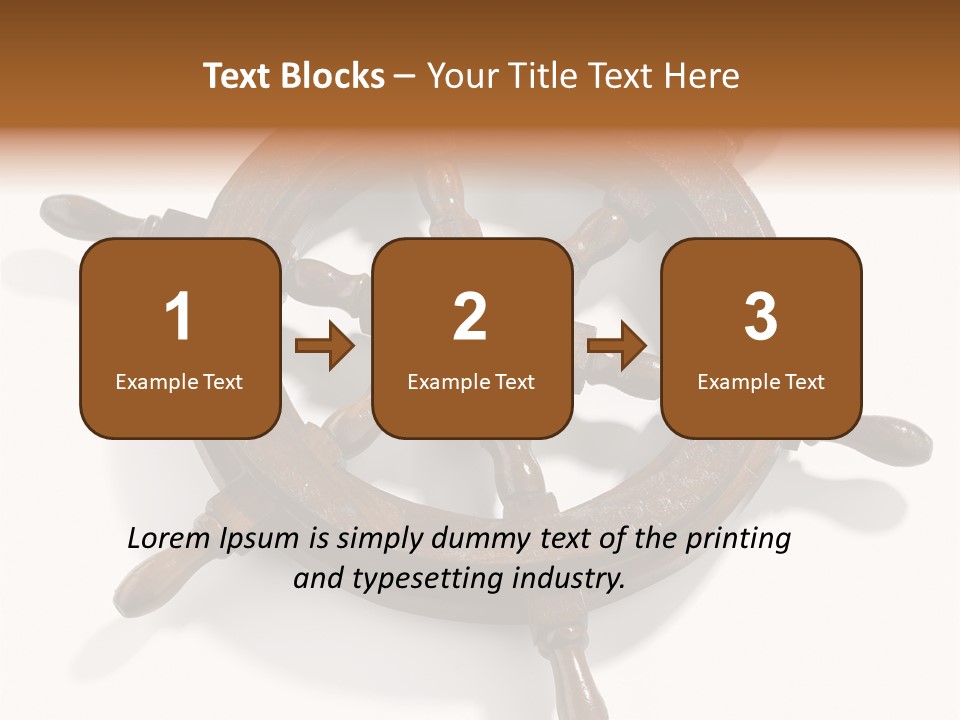 Wooden Steering Marine PowerPoint Template