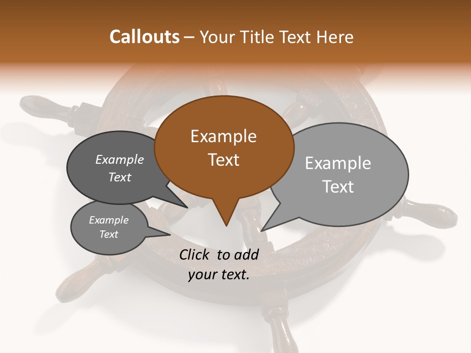 Wooden Steering Marine PowerPoint Template