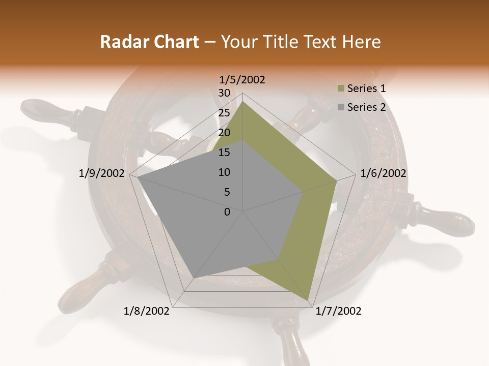 Wooden Steering Marine PowerPoint Template