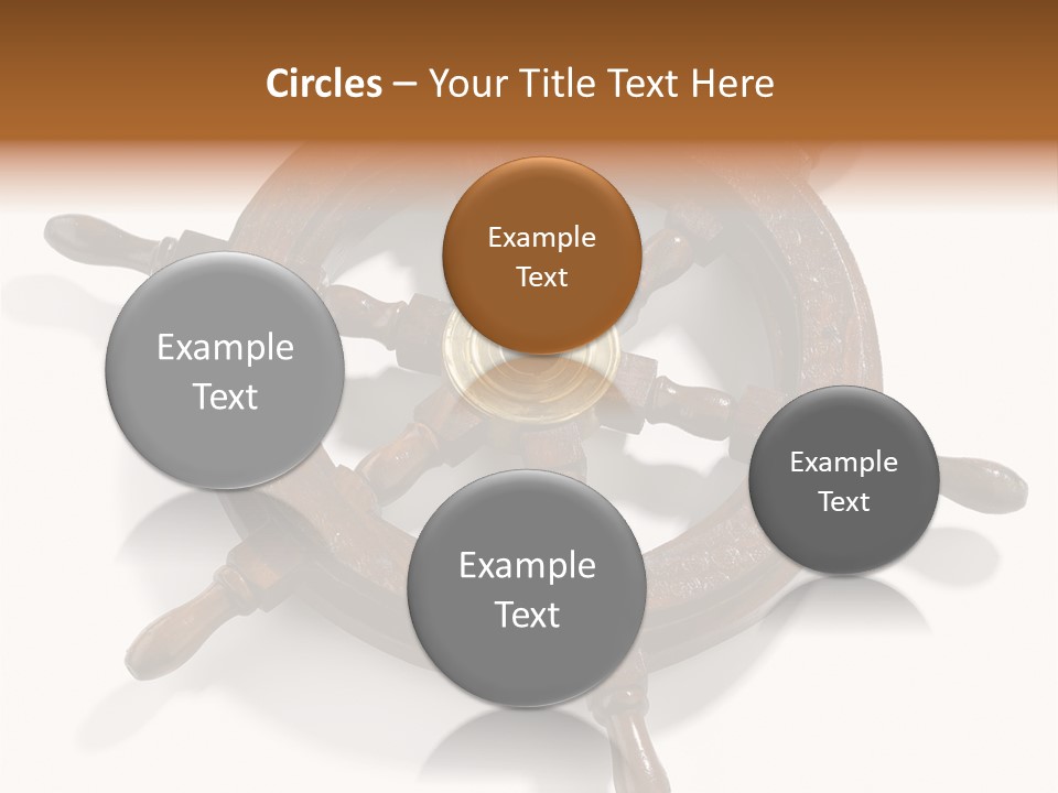 Wooden Steering Marine PowerPoint Template