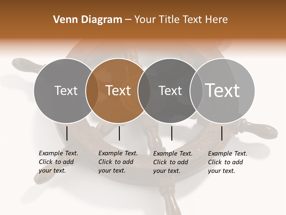 Wooden Steering Marine PowerPoint Template