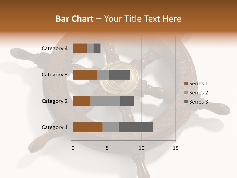 Wooden Steering Marine PowerPoint Template