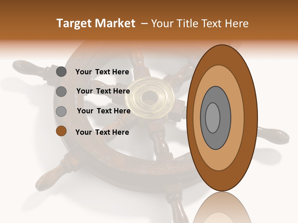 Wooden Steering Marine PowerPoint Template