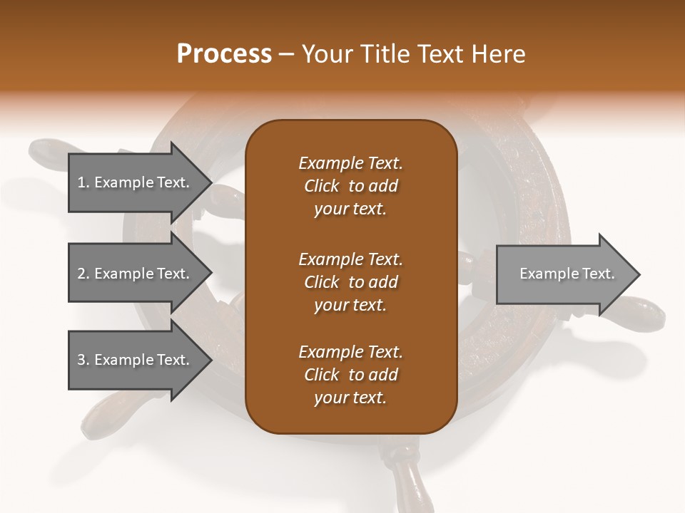 Wooden Steering Marine PowerPoint Template