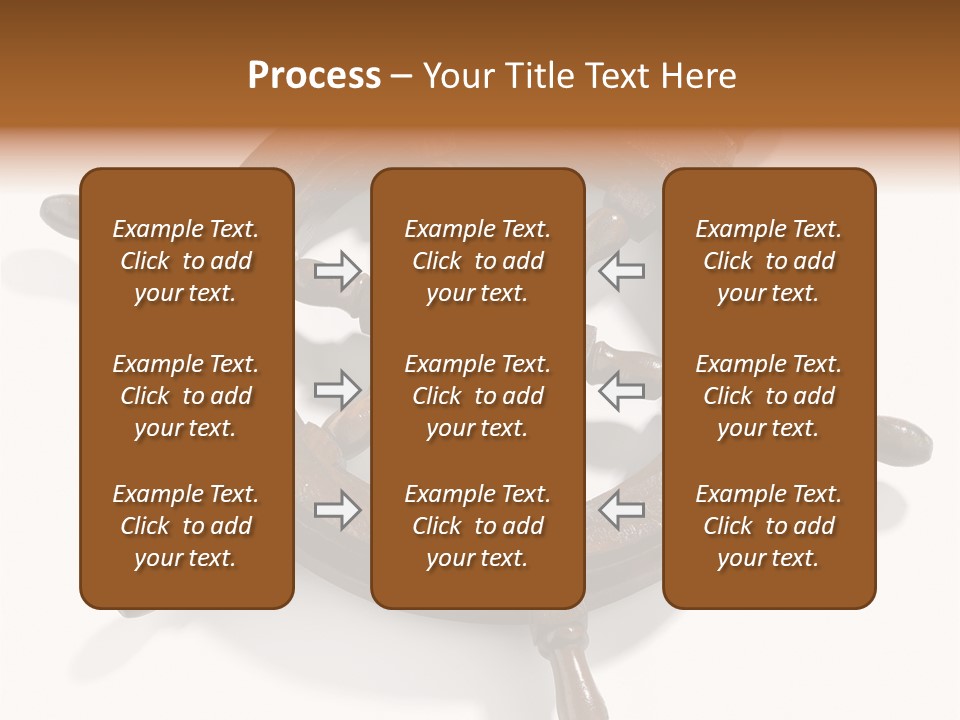 Wooden Steering Marine PowerPoint Template