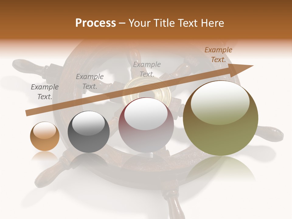 Wooden Steering Marine PowerPoint Template