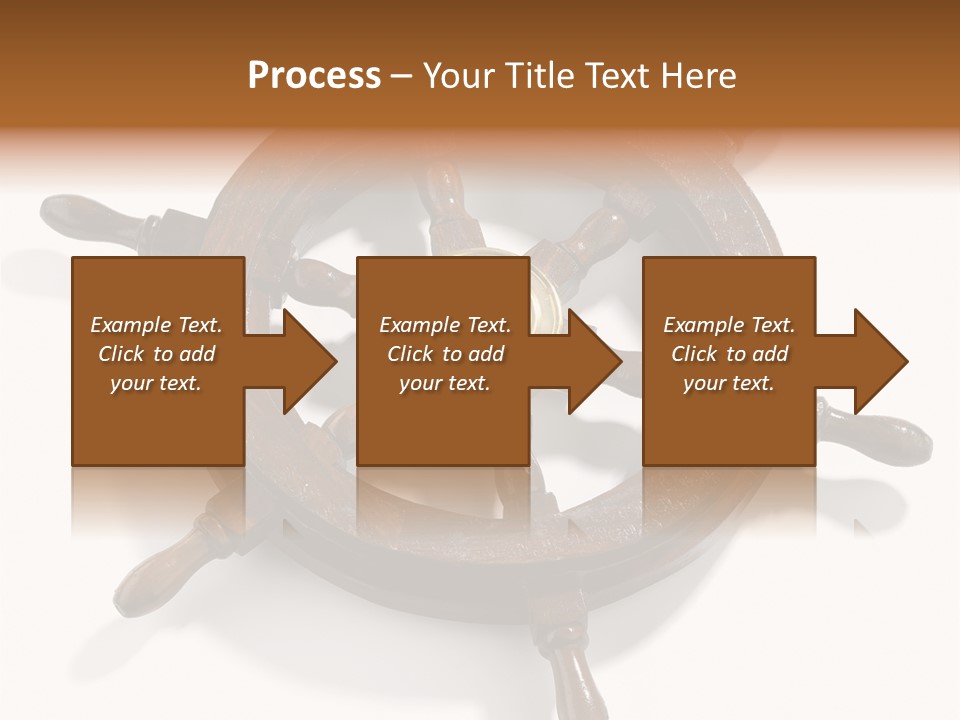Wooden Steering Marine PowerPoint Template