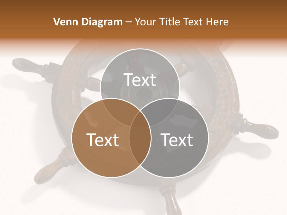 Wooden Steering Marine PowerPoint Template