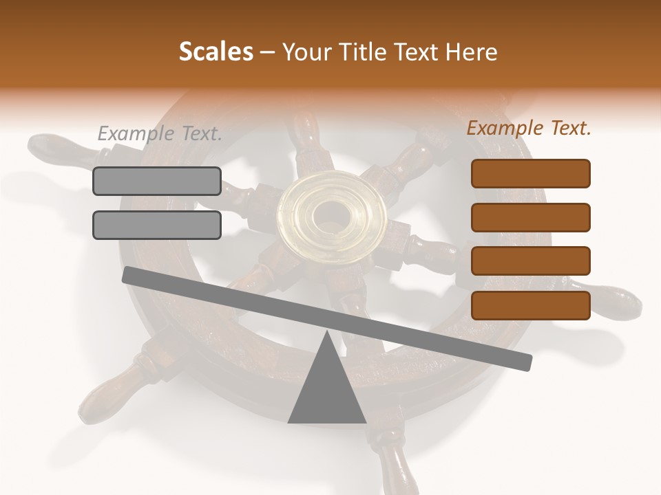 Wooden Steering Marine PowerPoint Template