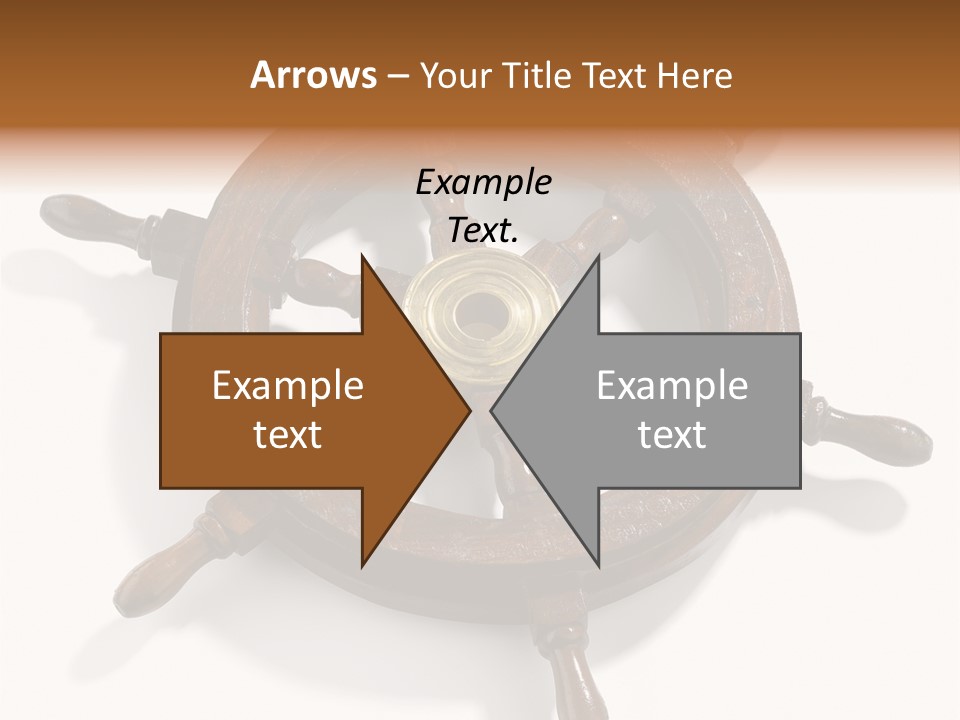 Wooden Steering Marine PowerPoint Template