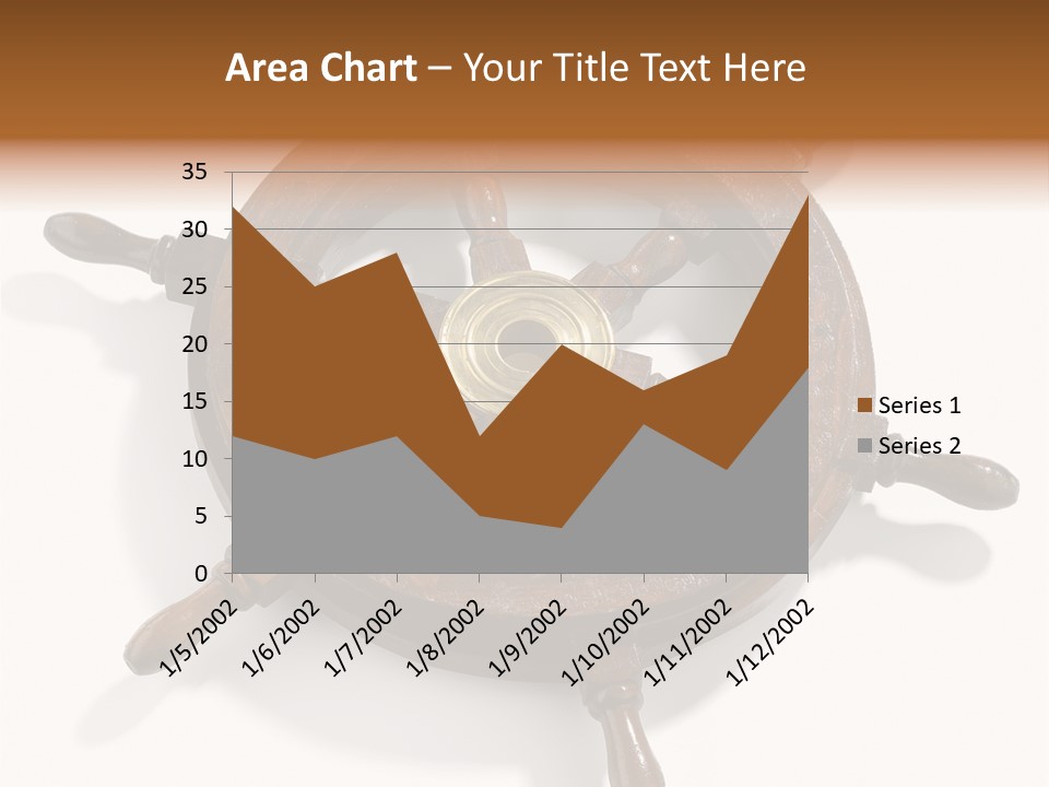 Wooden Steering Marine PowerPoint Template