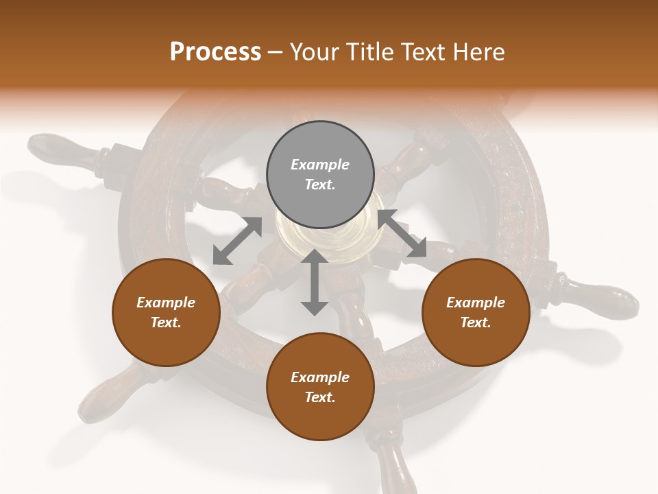 Wooden Steering Marine PowerPoint Template