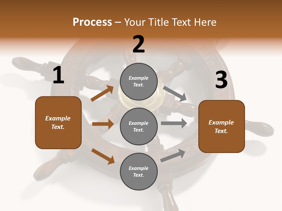 Wooden Steering Marine PowerPoint Template