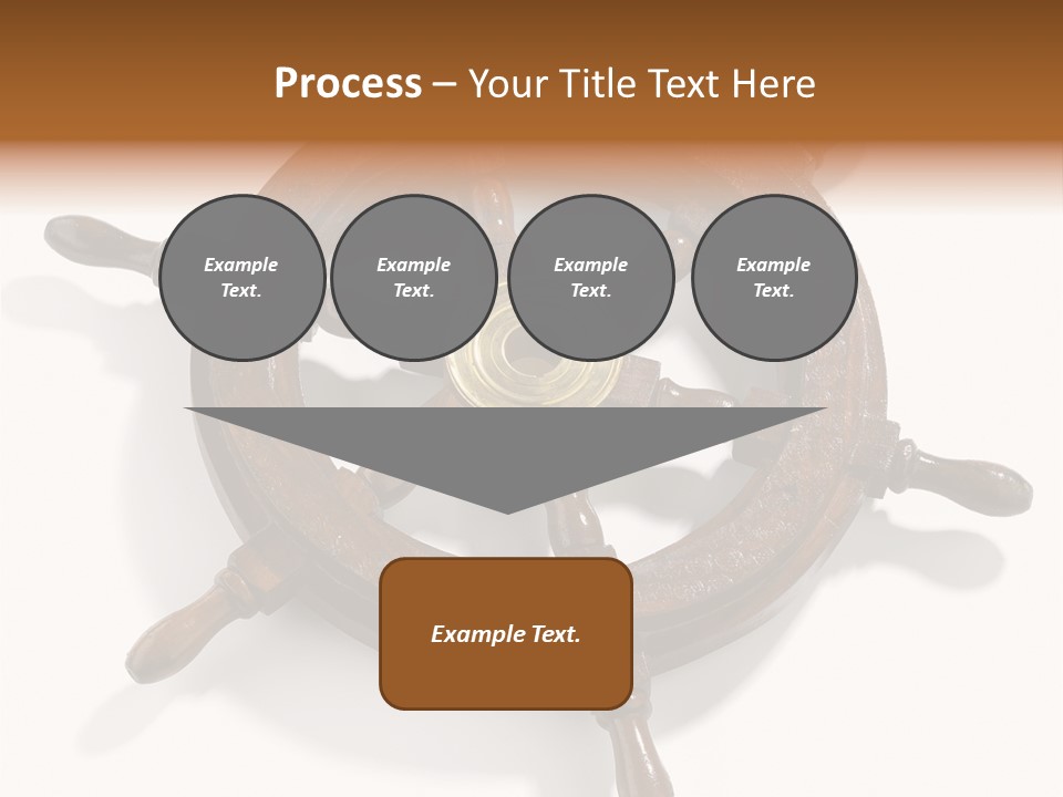 Wooden Steering Marine PowerPoint Template