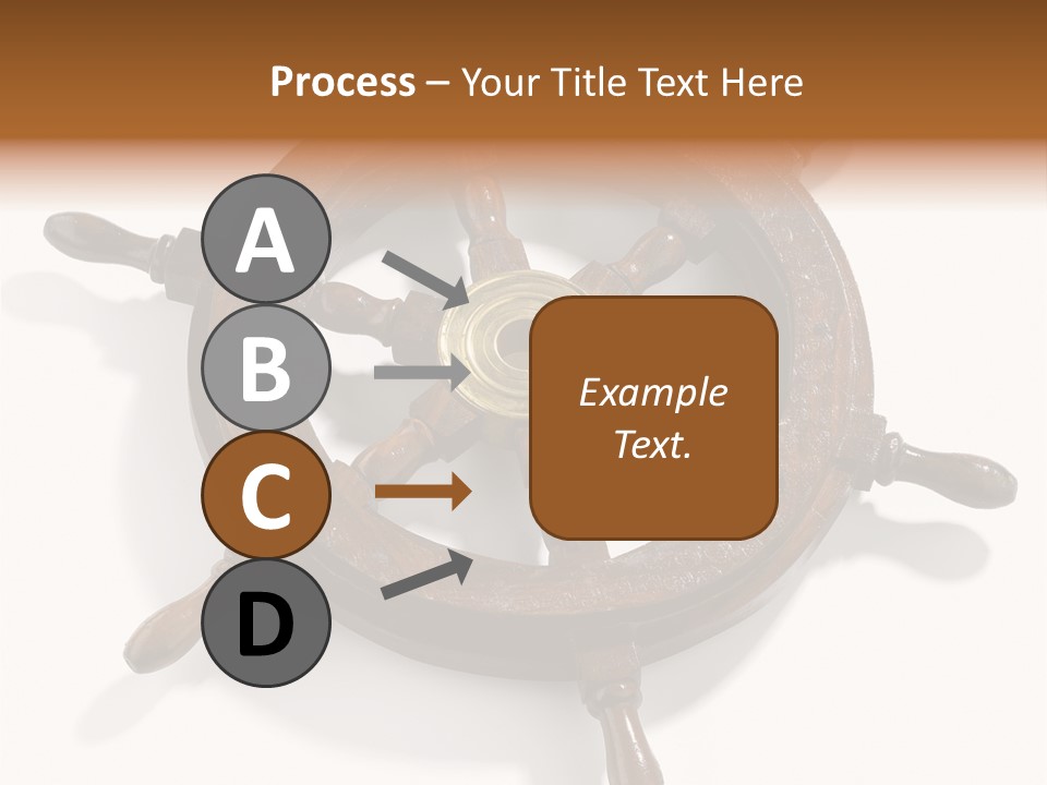 Wooden Steering Marine PowerPoint Template