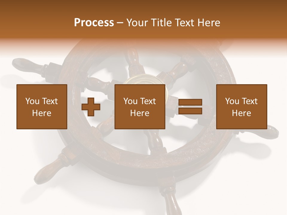 Wooden Steering Marine PowerPoint Template