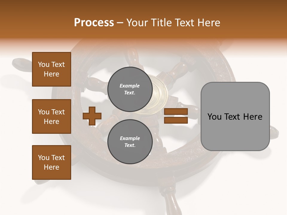 Wooden Steering Marine PowerPoint Template