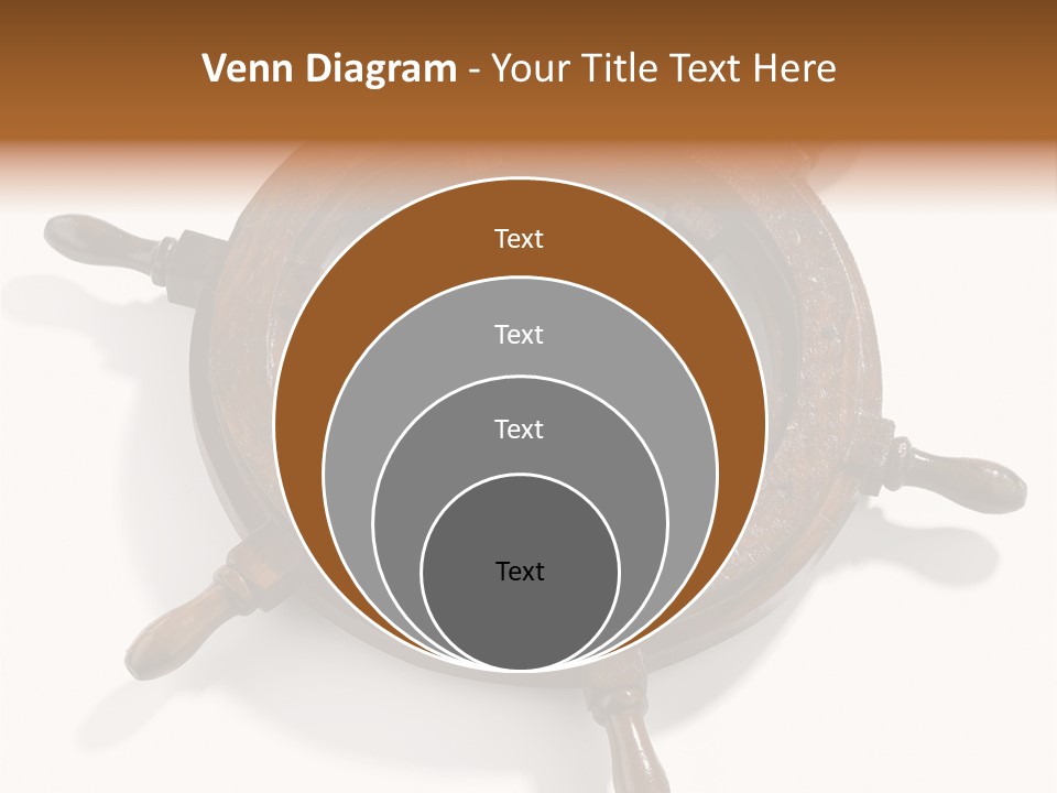 Wooden Steering Marine PowerPoint Template