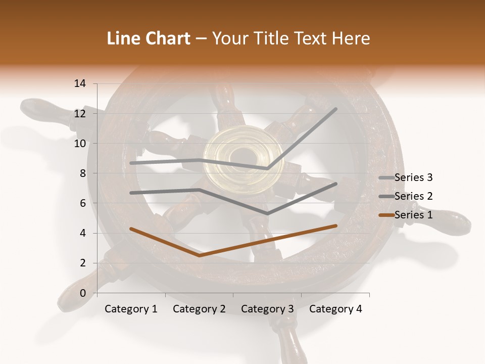 Wooden Steering Marine PowerPoint Template