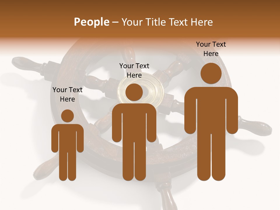 Wooden Steering Marine PowerPoint Template