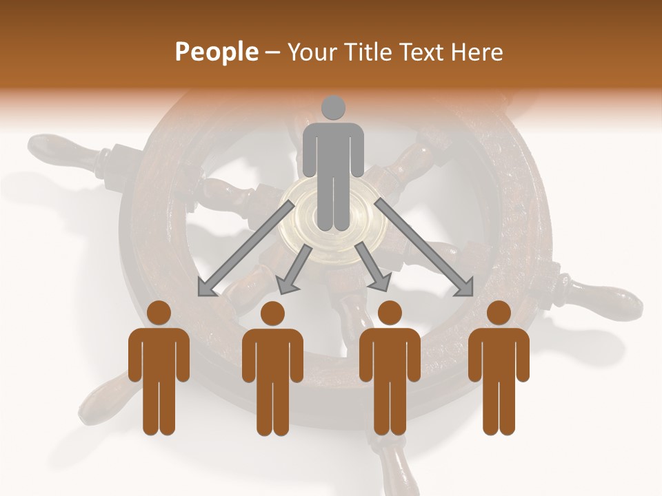 Wooden Steering Marine PowerPoint Template