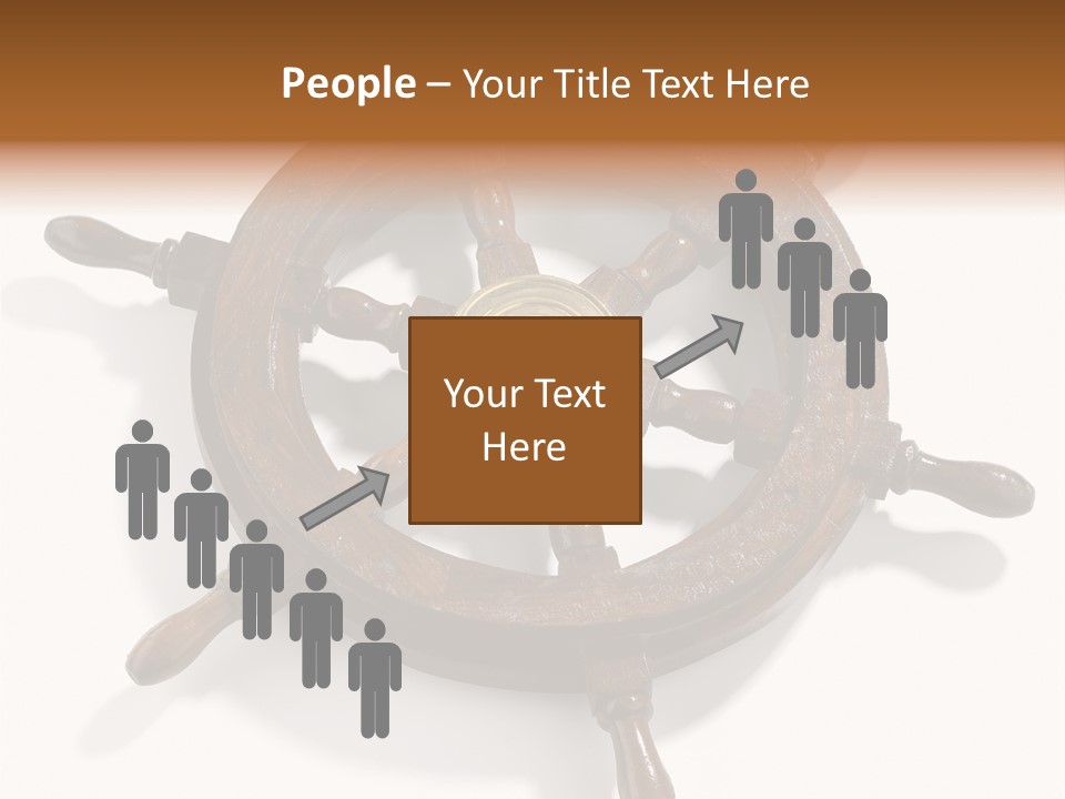 Wooden Steering Marine PowerPoint Template