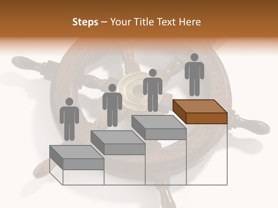 Wooden Steering Marine PowerPoint Template