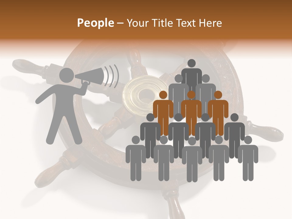 Wooden Steering Marine PowerPoint Template