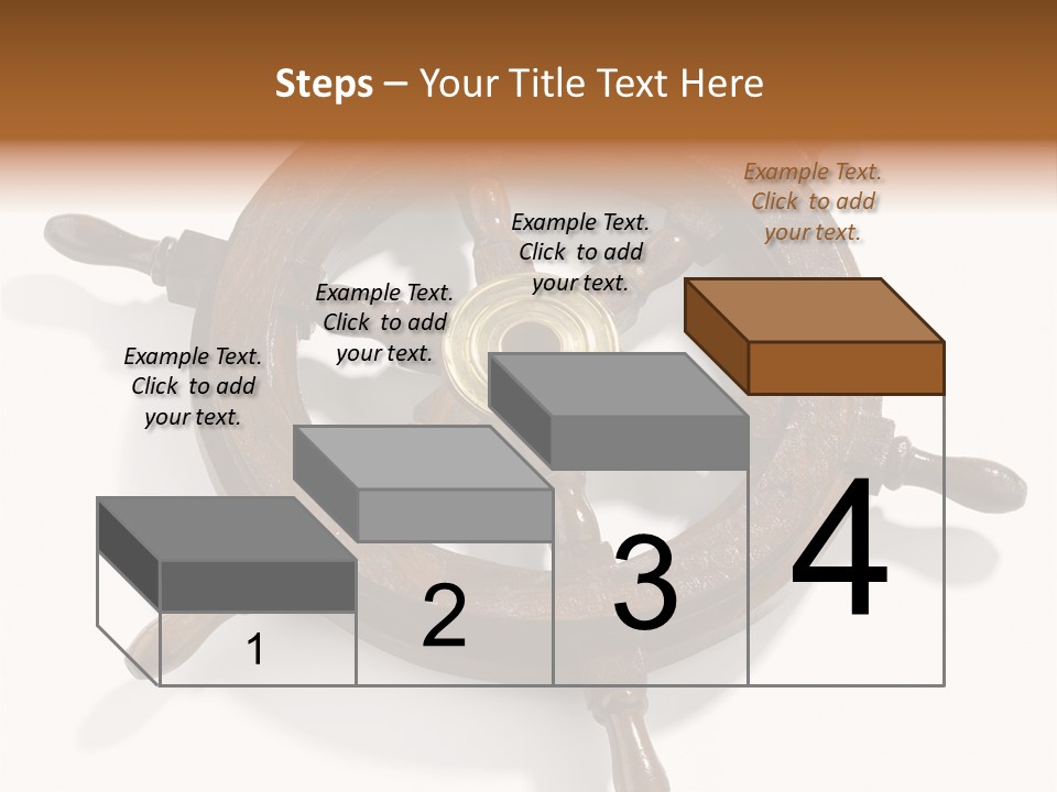 Wooden Steering Marine PowerPoint Template