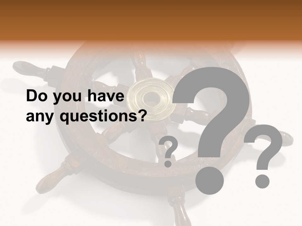 Wooden Steering Marine PowerPoint Template