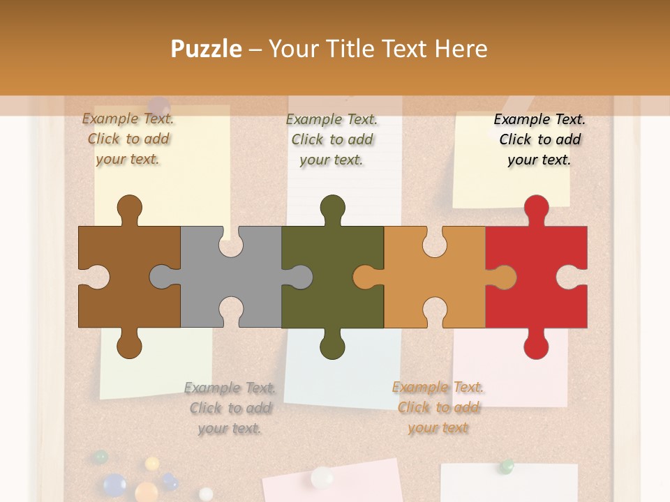 Cork Noticeboard PowerPoint Template