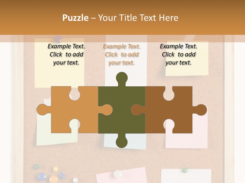 Cork Noticeboard PowerPoint Template