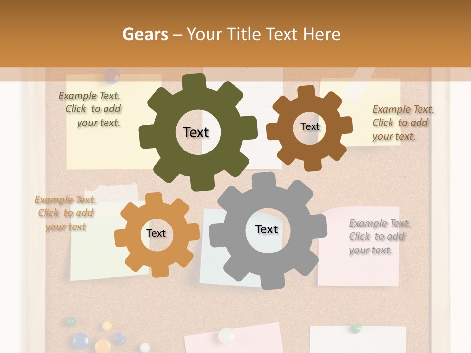 Cork Noticeboard PowerPoint Template