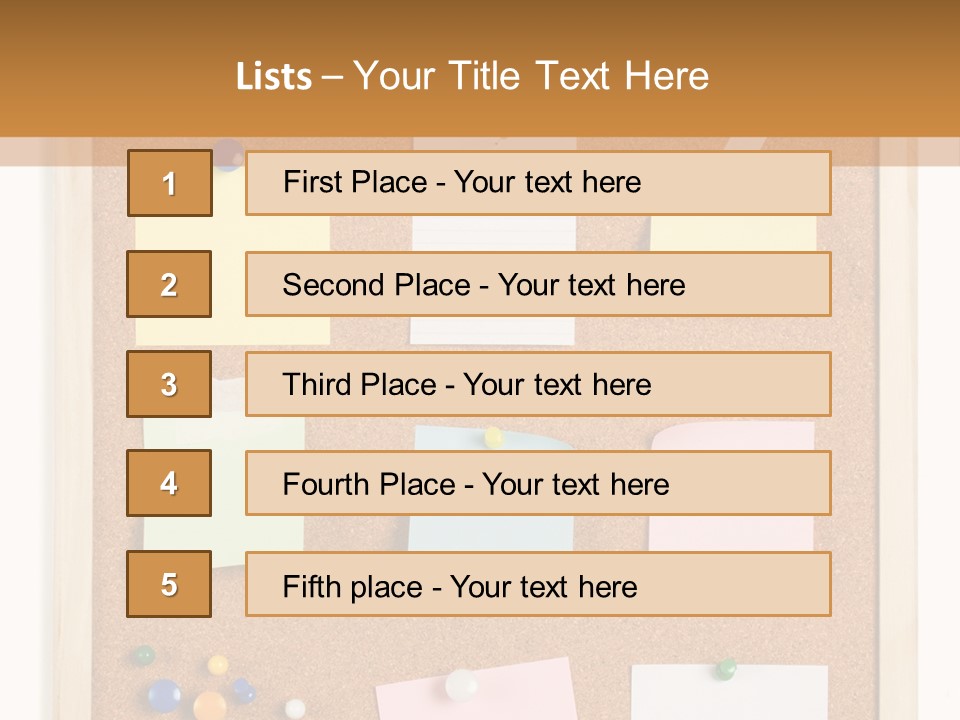 Cork Noticeboard PowerPoint Template