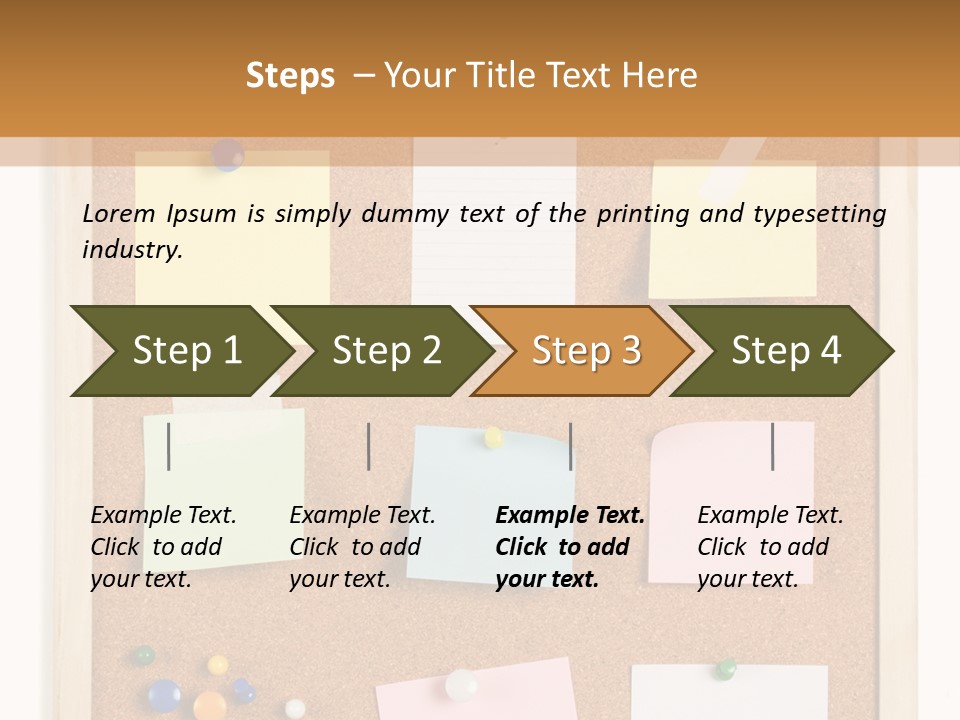 Cork Noticeboard PowerPoint Template