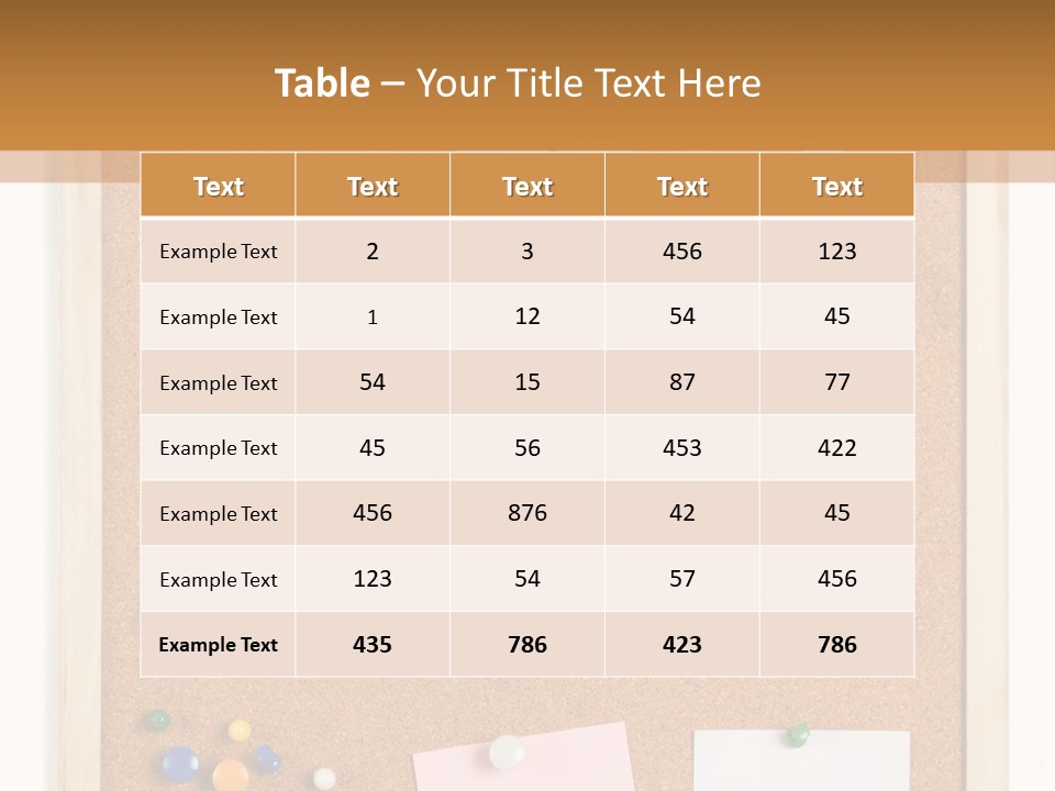 Cork Noticeboard PowerPoint Template