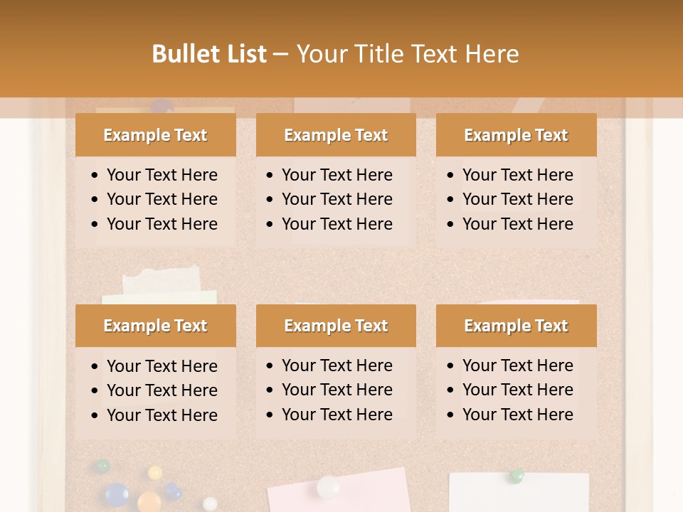 Cork Noticeboard PowerPoint Template