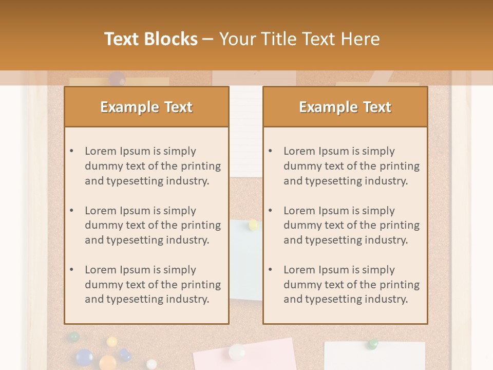 Cork Noticeboard PowerPoint Template