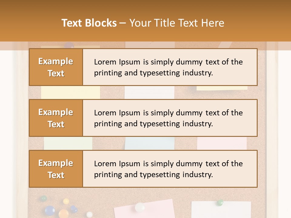 Cork Noticeboard PowerPoint Template